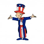 United States Uncle Sam with arms open, decals stickers