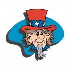 United States Uncle Sam face logo, decals stickers