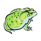 Green toad, decals stickers