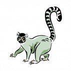 Grey lemur, decals stickers