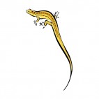 Yellow lizard with long tail, decals stickers