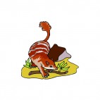 Brown anteater walking trough rock and branch, decals stickers