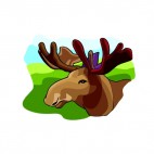 Elk with large tusks, decals stickers