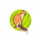 Fox with mouth open, decals stickers