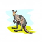 Grey kangaroo, decals stickers