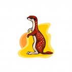 Brown squirrel with white spots, decals stickers