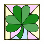 Shamrock stained glass, decals stickers