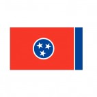 Tennessee state flag, decals stickers