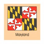 Maryland state flag, decals stickers