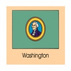 Washington state flag, decals stickers