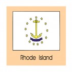 Rhode Island state flag, decals stickers