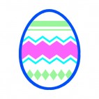 Pink and green easter egg, decals stickers