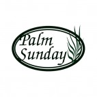 Palm sunday logo, decals stickers
