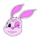 Bunny winking, decals stickers