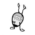 Egg upside down dancing, decals stickers