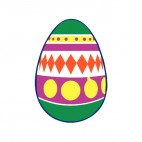 Multi colored easter egg with yellow spots, decals stickers