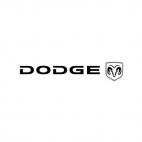 Dodge logo and text right, decals stickers