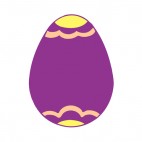 Purple with beige stripes easter egg, decals stickers