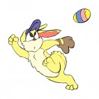 Bunny catching easter egg, decals stickers