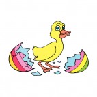 Duck hatching from easter egg, decals stickers