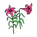 Purple easter lily, decals stickers