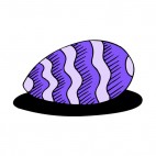 Blue with grey stripes easter egg, decals stickers