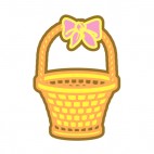 Easter basket with pink buckle , decals stickers