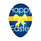 Easter egg with happy easter writing, decals stickers