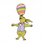 Bunny juggling with easter egg, decals stickers