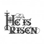 He is risen heading, decals stickers