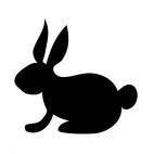 Bunny silhouette, decals stickers