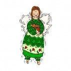 Angel with cookie basket, decals stickers