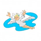 Flying angel smiling, decals stickers