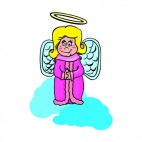 Angel with pink dress, decals stickers