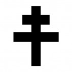 Patriarchal cross, decals stickers