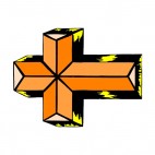 Black and gold cross, decals stickers