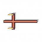 Cross with candles, decals stickers