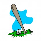 Baseball bat and ball, decals stickers