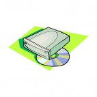 Internal CD drive with CD, decals stickers