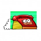 Red phone with happy face, decals stickers