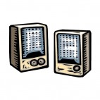 Computer speakers, decals stickers