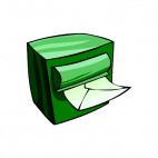 Green electronic box, decals stickers