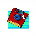 Smiling floppy disk, decals stickers