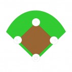 Baseball diamond field, decals stickers
