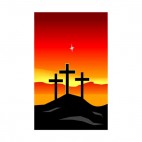 Crosses on hill , decals stickers
