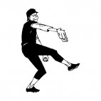 Baseball pitcher pitching, decals stickers