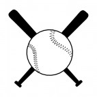 Baseball bats and ball, decals stickers