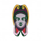 Green and purple native american mask, decals stickers