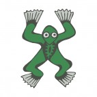 Green frog with grey paws, decals stickers