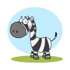 Zebra with blue backround, decals stickers